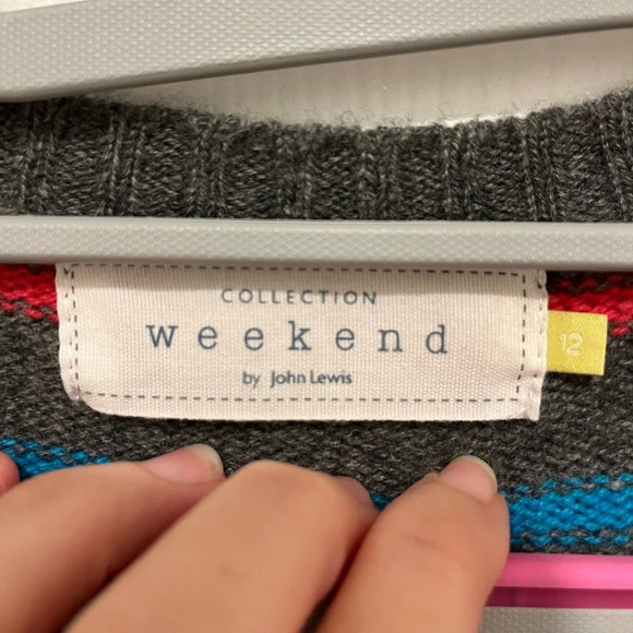 Weekend Collection by John Lewis 100% Cashmere Cardigan Size 12 - Picture 5 of 6